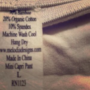 Melodia Cream mini Capri, bamboo material